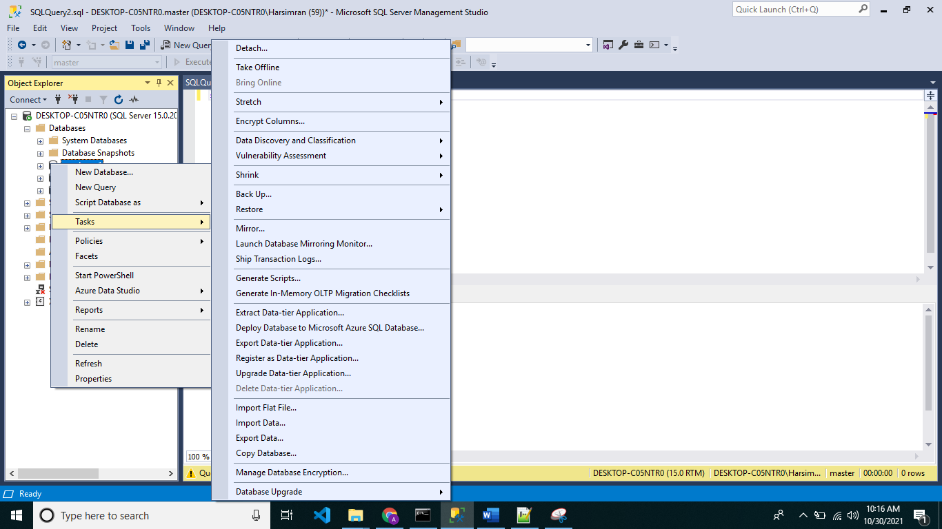 How to take Backup and restore the database using SQL Server – IT Skills